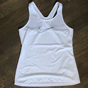 Nike Dri-Fit Racerback Tank Top Size Large in White